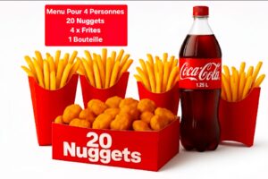 Menu 20 Nuggets | 4frites+6sauces+1Boisson
